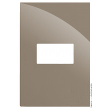 PLACA 1 MODULO HORIZONTAL COM  SUPORTE 4X2 -  RECTA FENDI GLOSS